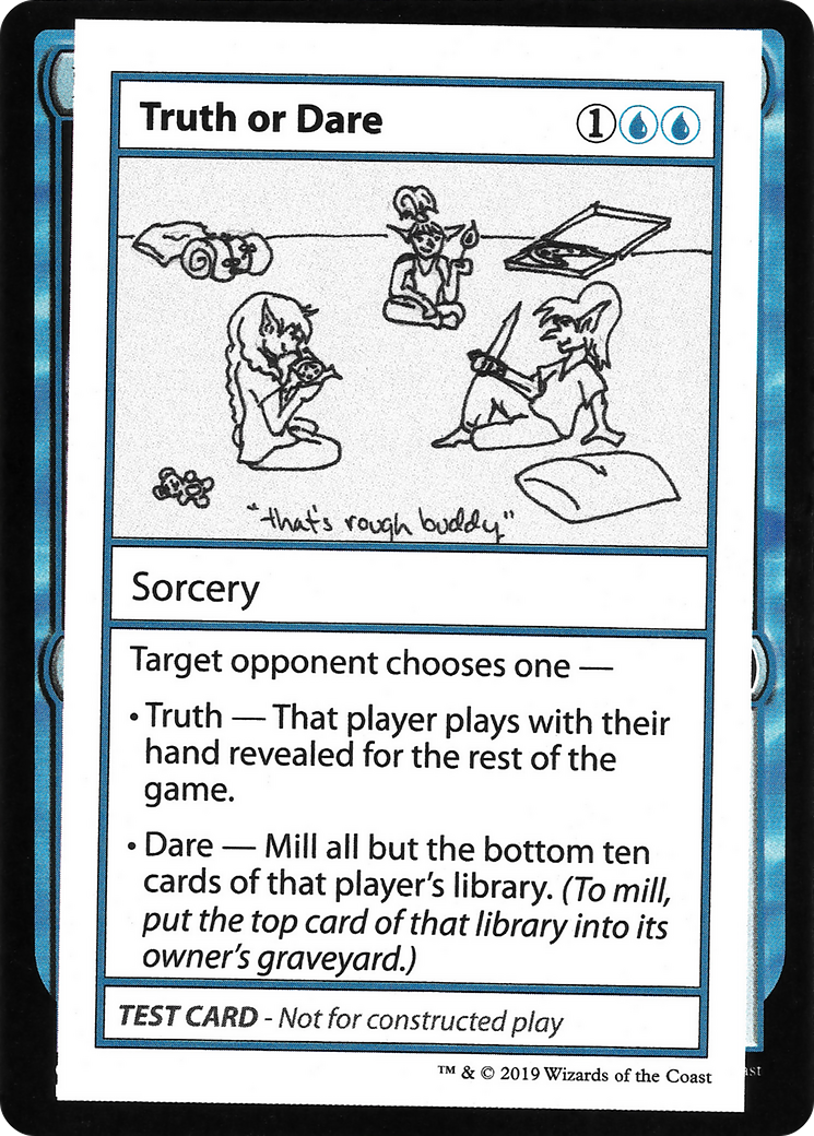 Truth or Dare (CMB1-032) [Mystery Booster] Playtest Cards 2021 MTG Single Wizards of the Coast