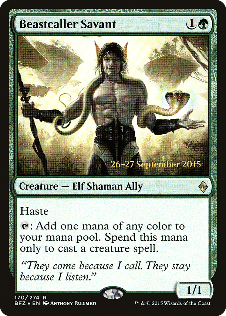 Beastcaller Savant (PRE-170) [Battle for Zendikar Promos] Foil MTG Single Wizards of the Coast