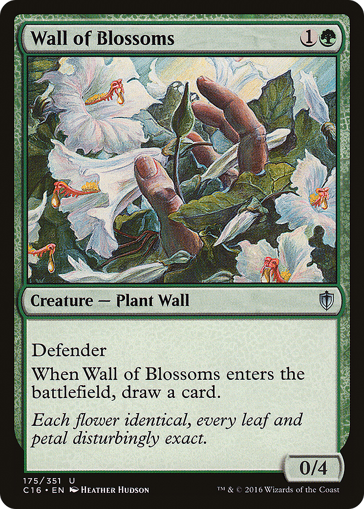 Wall of Blossoms (C16-175) [Commander 2016] MTG Single Wizards of the Coast