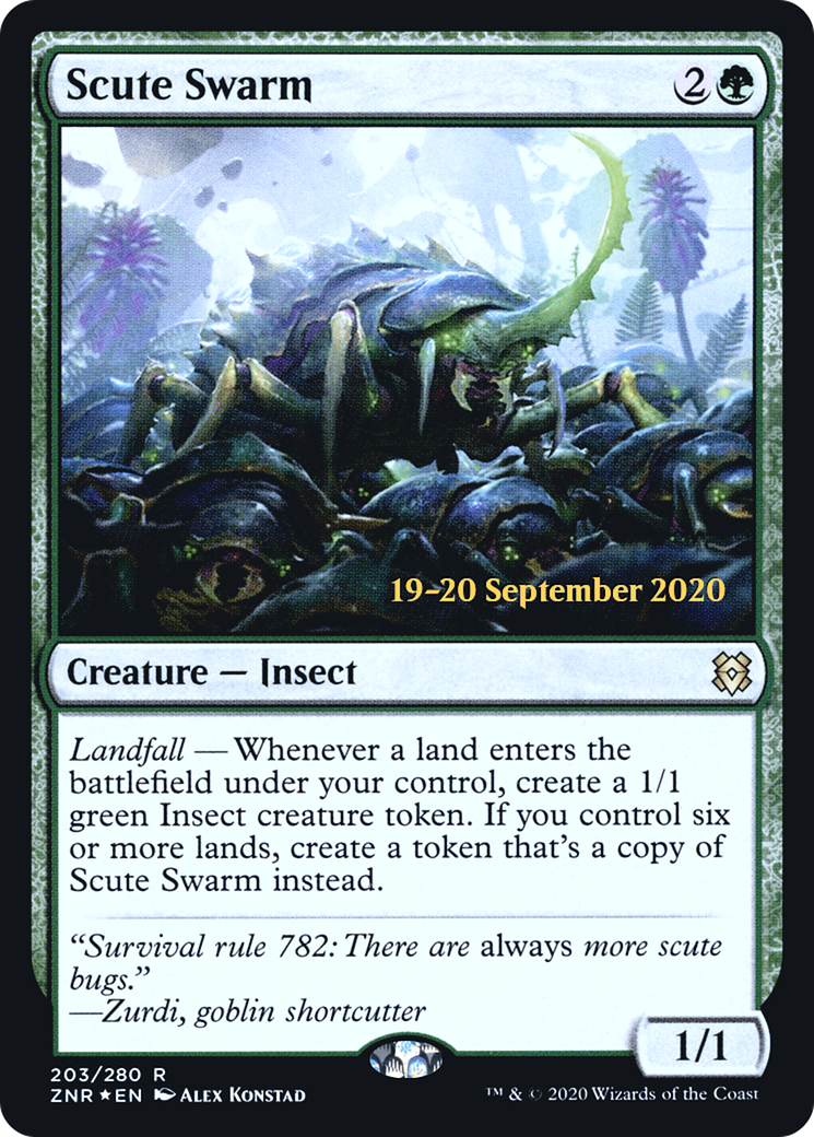 Scute Swarm (PRE-203) [Zendikar Rising Promos] Foil MTG Single Wizards of the Coast