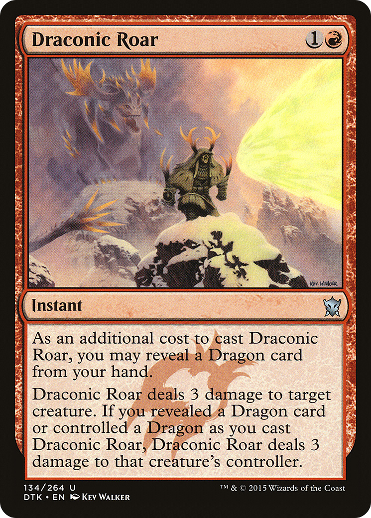 Draconic Roar (DTK-134) [Dragons of Tarkir] Foil MTG Single Wizards of the Coast