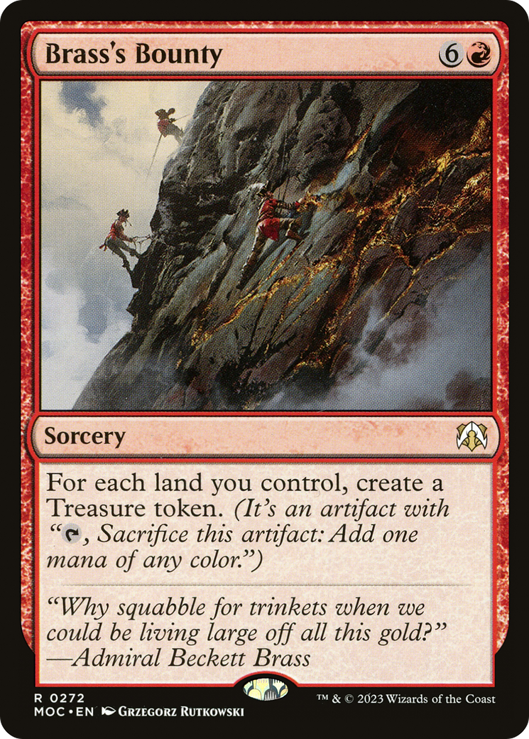 Brass's Bounty (MOC-272) [March of the Machine Commander] MTG Single Wizards of the Coast
