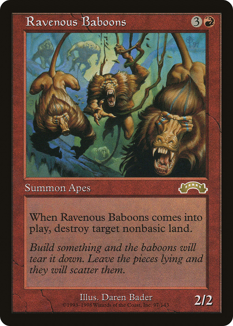 Ravenous Baboons (EXO-097) [Exodus] MTG Single Wizards of the Coast