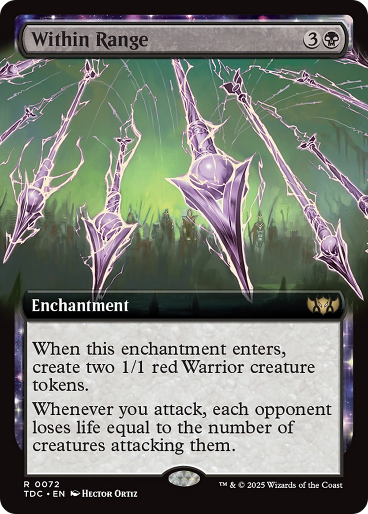 Within Range (Extended Art) (TDC-072) [Commander: Tarkir: Dragonstorm]: (Extended Art) MTG Single Wizards of the Coast