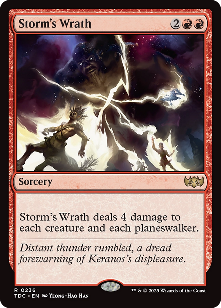 Storm's Wrath (TDC-236) [Commander: Tarkir: Dragonstorm] MTG Single Wizards of the Coast