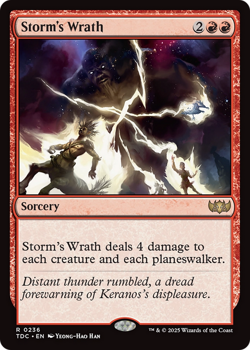 Storm's Wrath (TDC-236) [Commander: Tarkir: Dragonstorm] MTG Single Wizards of the Coast