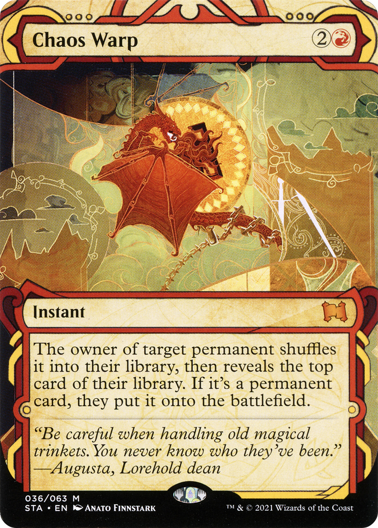 Chaos Warp (STA-036) [Strixhaven Mystical Archive] (Showcase) (Borderless) MTG Single Wizards of the Coast