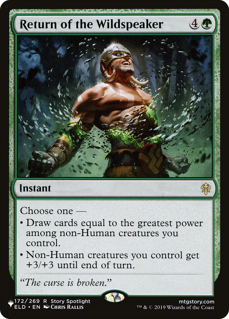 Return of the Wildspeaker (LIST-172/269) [Mystery Booster] The List MTG Single Wizards of the Coast