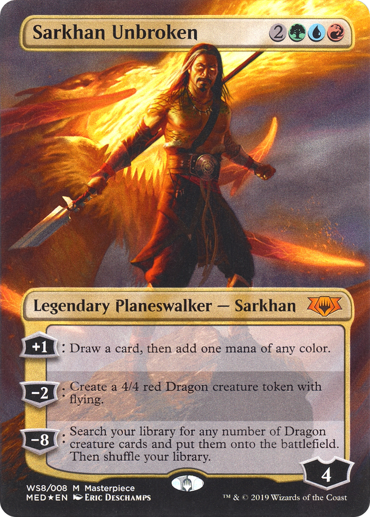 Sarkhan Unbroken (MED3-WS8) [Misc] Mythic Edition (Borderless) Foil MTG Single Wizards of the Coast