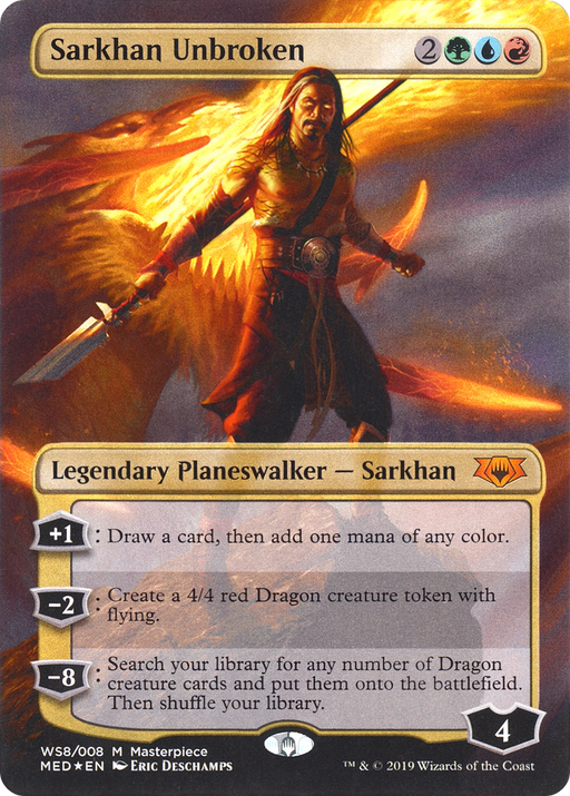 Sarkhan Unbroken (MED3-WS8) [Misc] Mythic Edition (Borderless) Foil MTG Single Wizards of the Coast