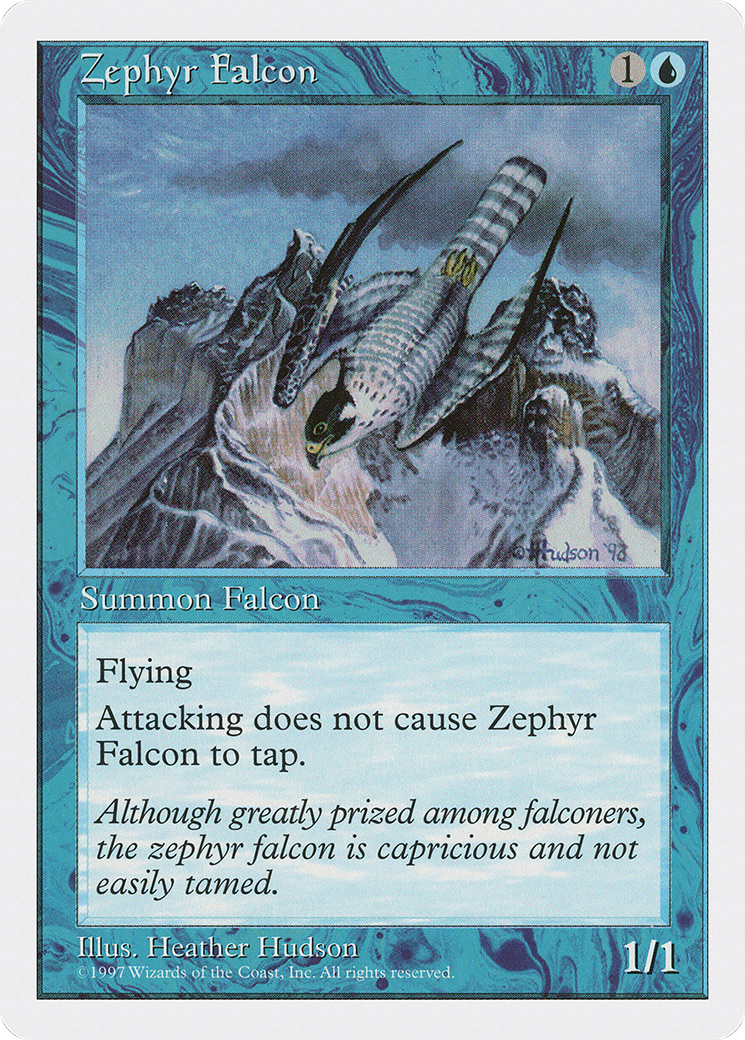 Zephyr Falcon (5ED-137) [Fifth Edition] MTG Single Wizards of the Coast
