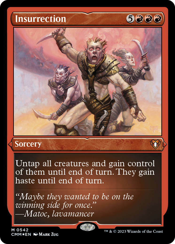 Insurrection (CMM-542) [Commander Masters] Etched Foil MTG Single Wizards of the Coast
