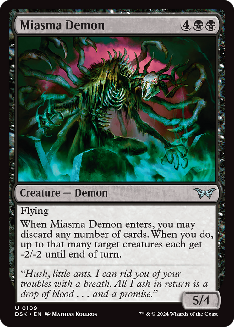 Miasma Demon (DSK-109) [Duskmourn: House of Horror] MTG Single Wizards of the Coast
