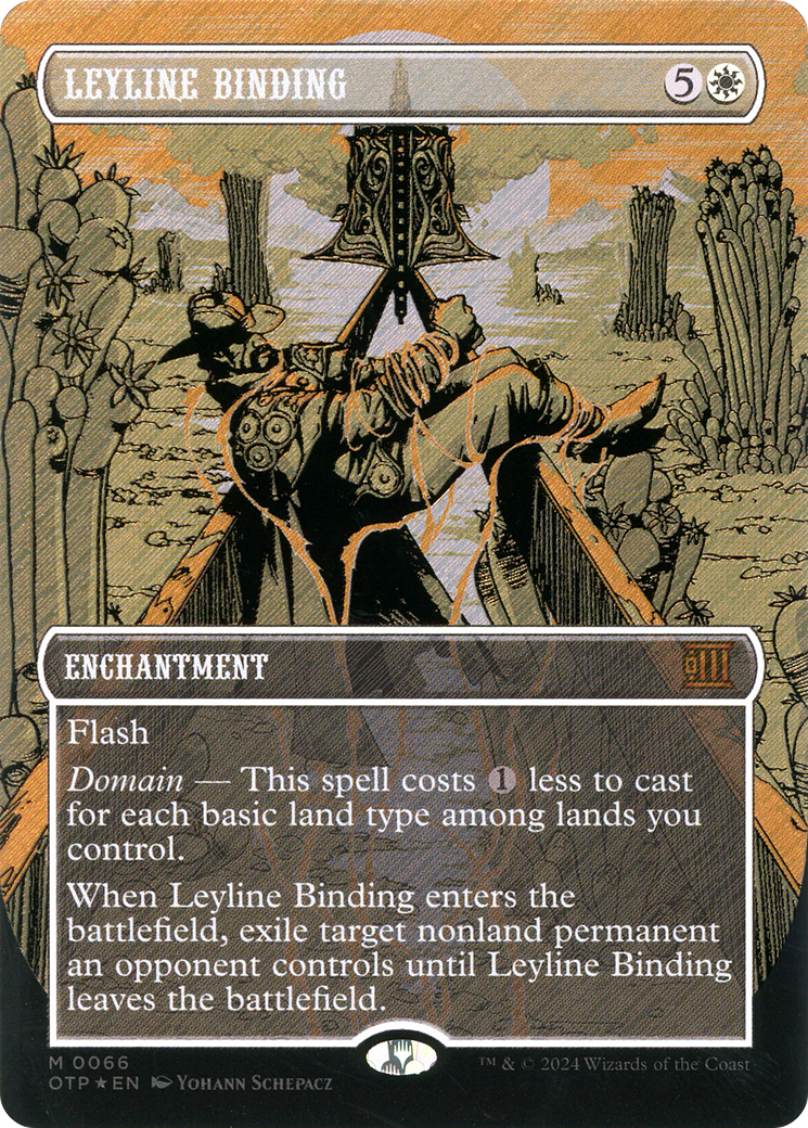 Leyline Binding (Textured Foil) (OTP-066) [Breaking News] (Borderless) Foil MTG Single Wizards of the Coast