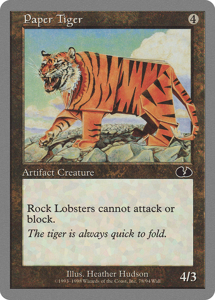 Paper Tiger (UGL-078) [Unglued] MTG Single Wizards of the Coast