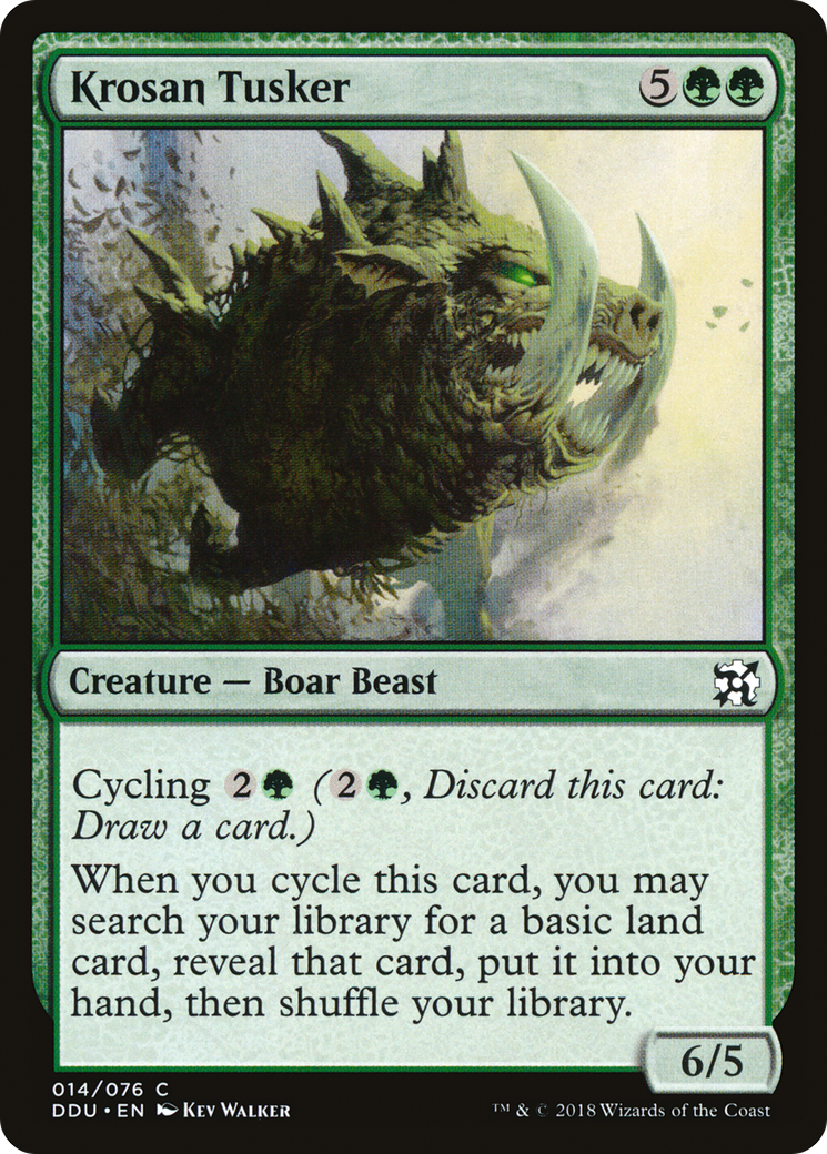 Krosan Tusker (DDU-014) [Misc] Duel Decks: Elves vs. Inventors MTG Single Wizards of the Coast