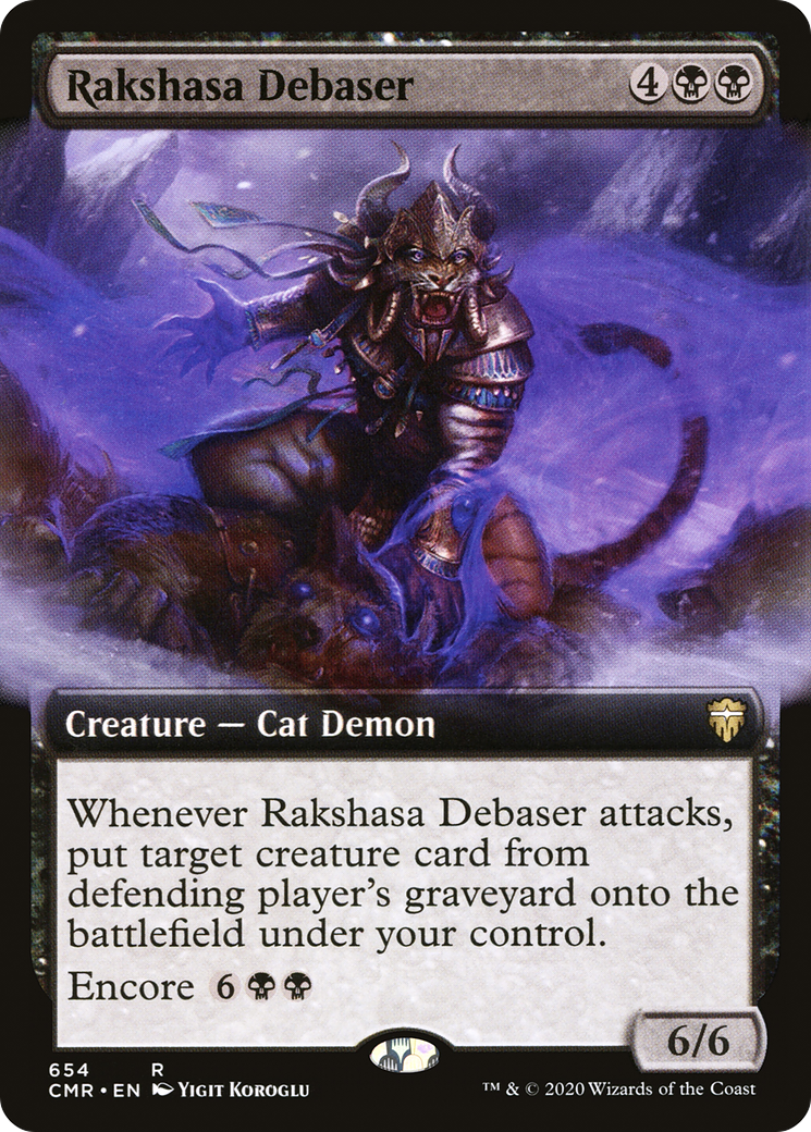 Rakshasa Debaser (CMR-654) [Commander Legends] (Extended Art) MTG Single Wizards of the Coast