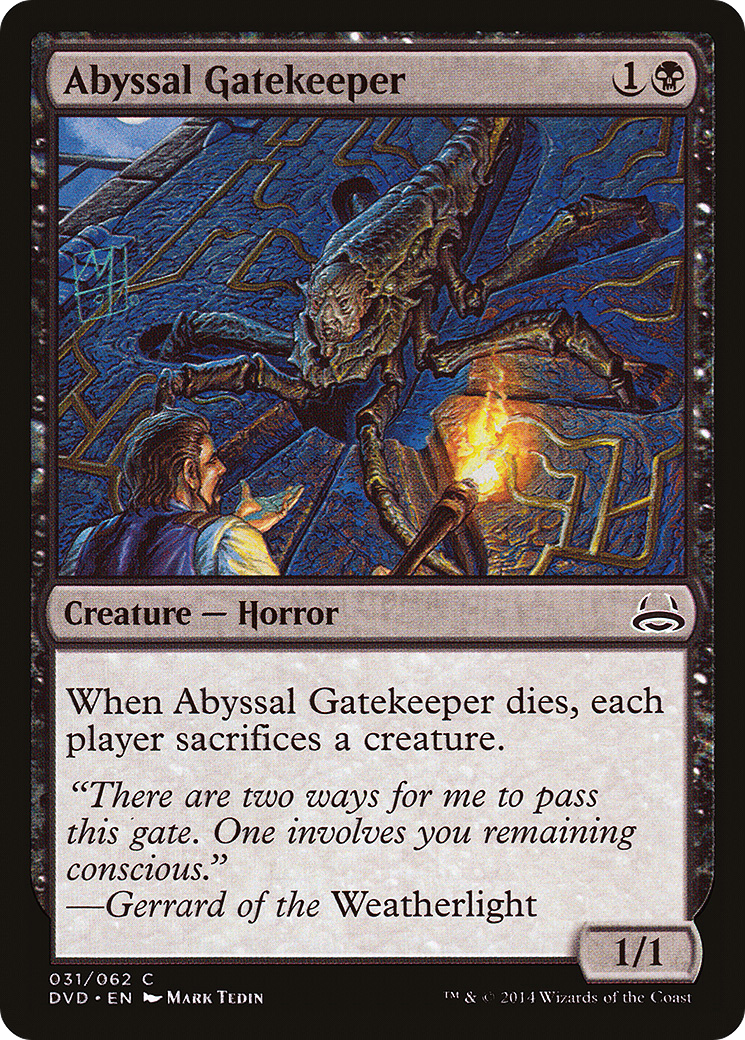 Abyssal Gatekeeper (DD3-031) [Misc] Duel Decks Anthology: Divine vs. Demonic MTG Single Wizards of the Coast
