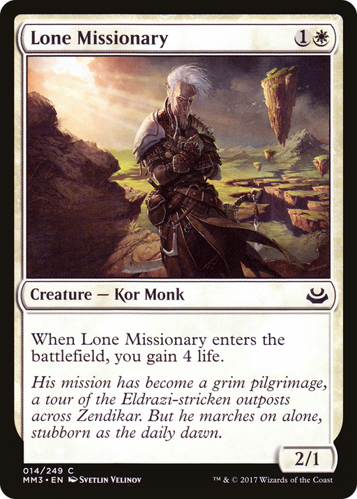 Lone Missionary (MM3-014) [Modern Masters 2017] Foil MTG Single Modern Masters 2017