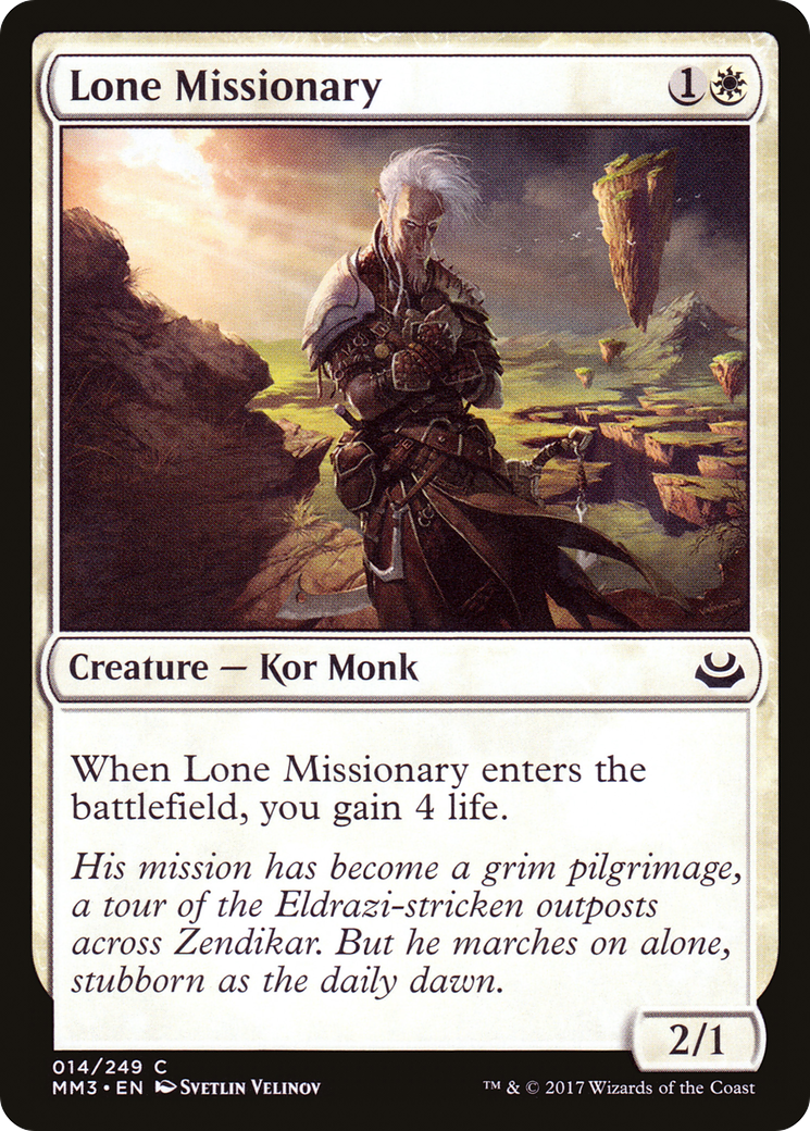 Lone Missionary (MM3-014) [Modern Masters 2017] MTG Single Modern Masters 2017