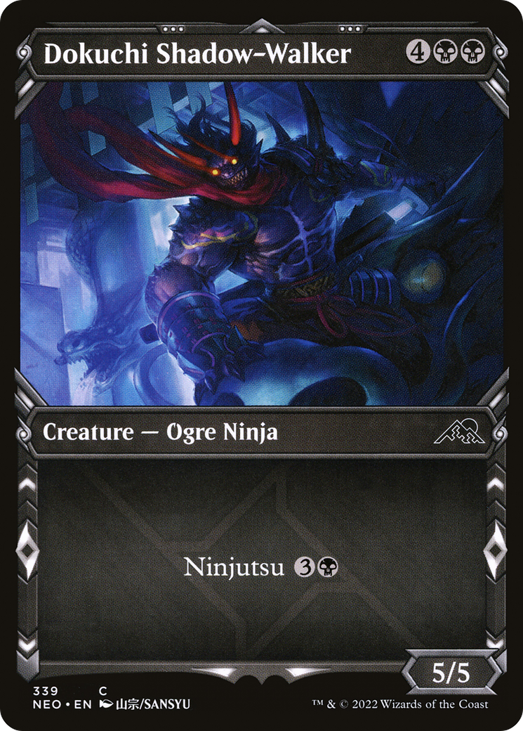 Dokuchi Shadow-Walker (NEO-339) [Kamigawa: Neon Dynasty] (Showcase) Foil MTG Single Wizards of the Coast