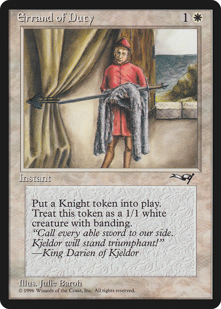 Errand of Duty (ALL-02A) [Alliances] MTG Single Wizards of the Coast