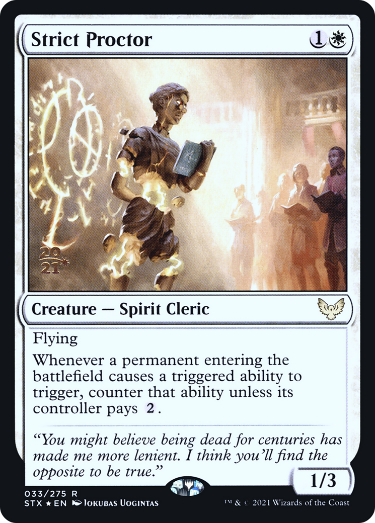 Strict Proctor (PRE-033) [Strixhaven: School of Mages Promos] Foil MTG Single Wizards of the Coast