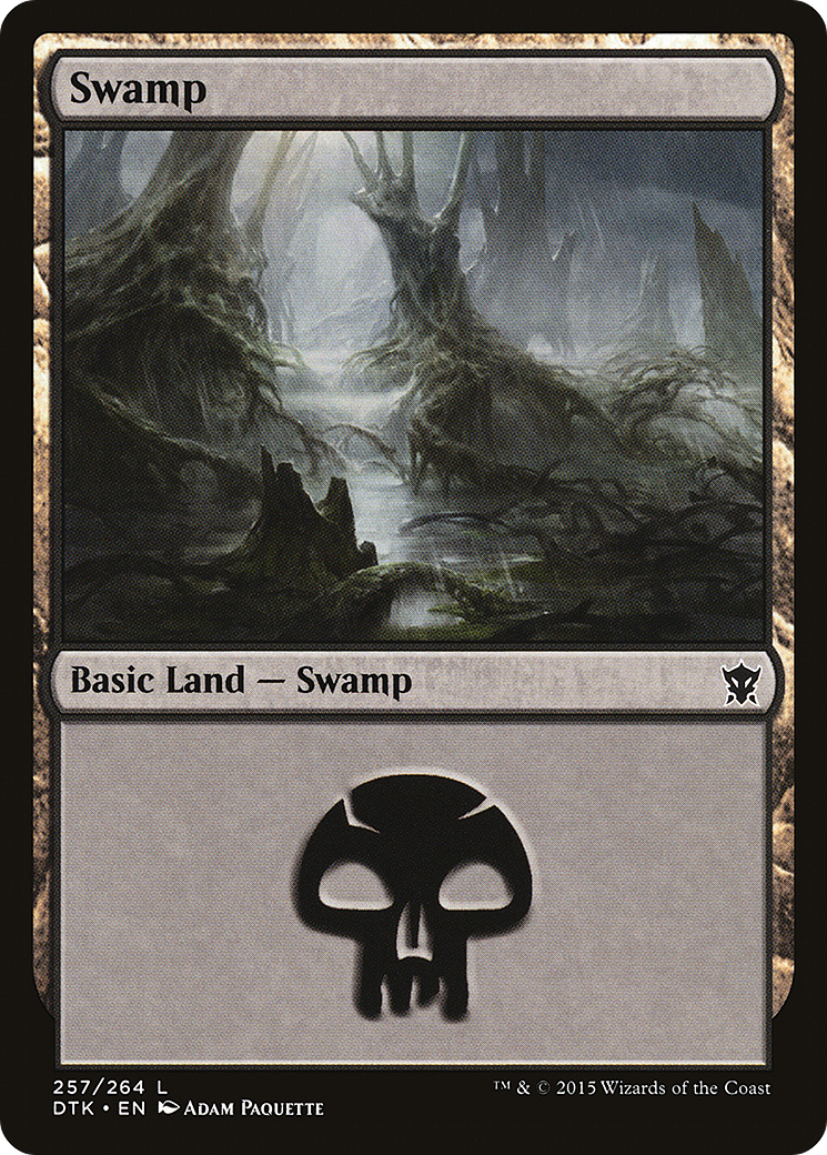 Swamp (257) (DTK-257) [Dragons of Tarkir] Foil MTG Single Wizards of the Coast