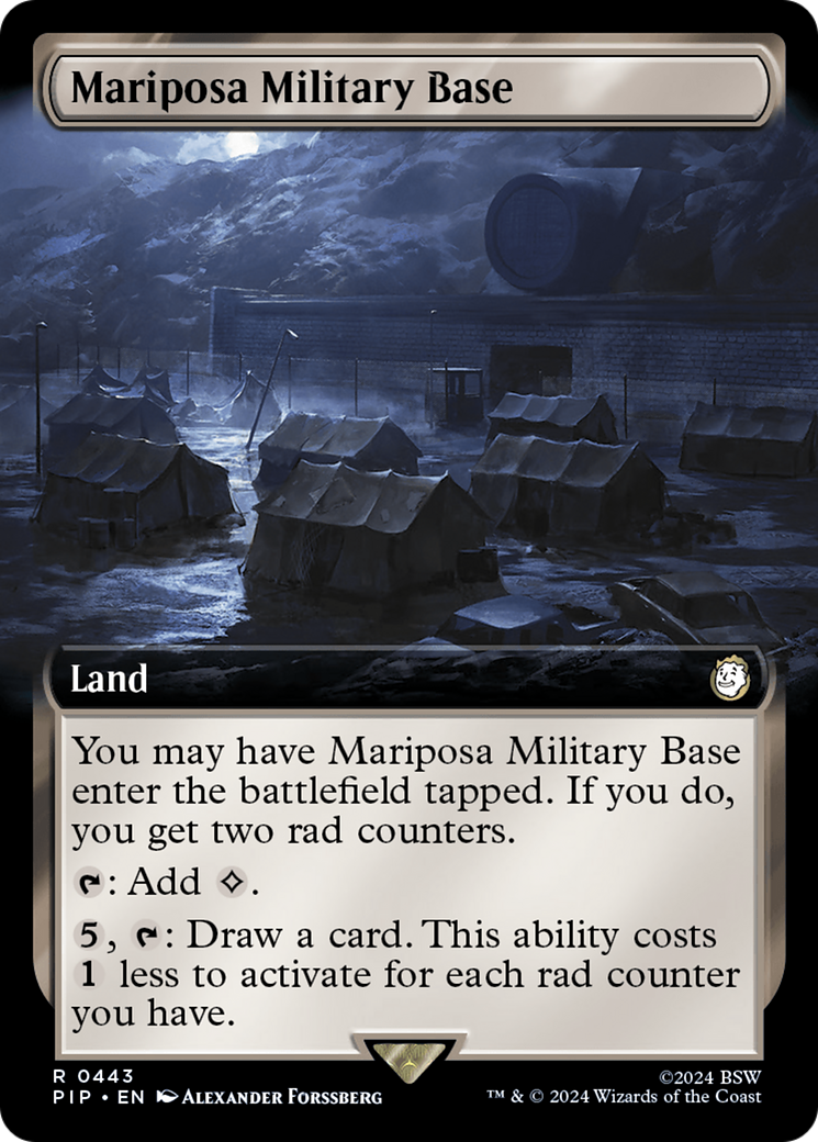 Mariposa Military Base (PIP-443) [Fallout] (Extended Art) MTG Single Wizards of the Coast