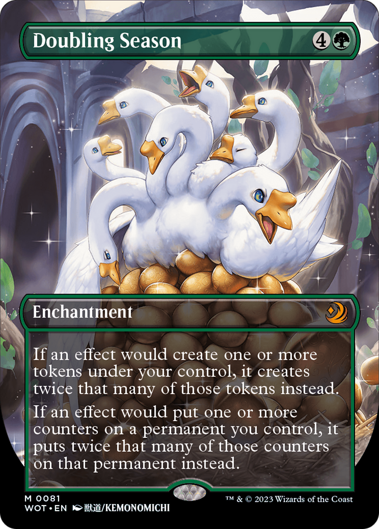 Doubling Season (Anime Borderless) (WOT-081) [Wilds of Eldraine: Enchanting Tales] (Borderless) MTG Single Wizards of the Coast