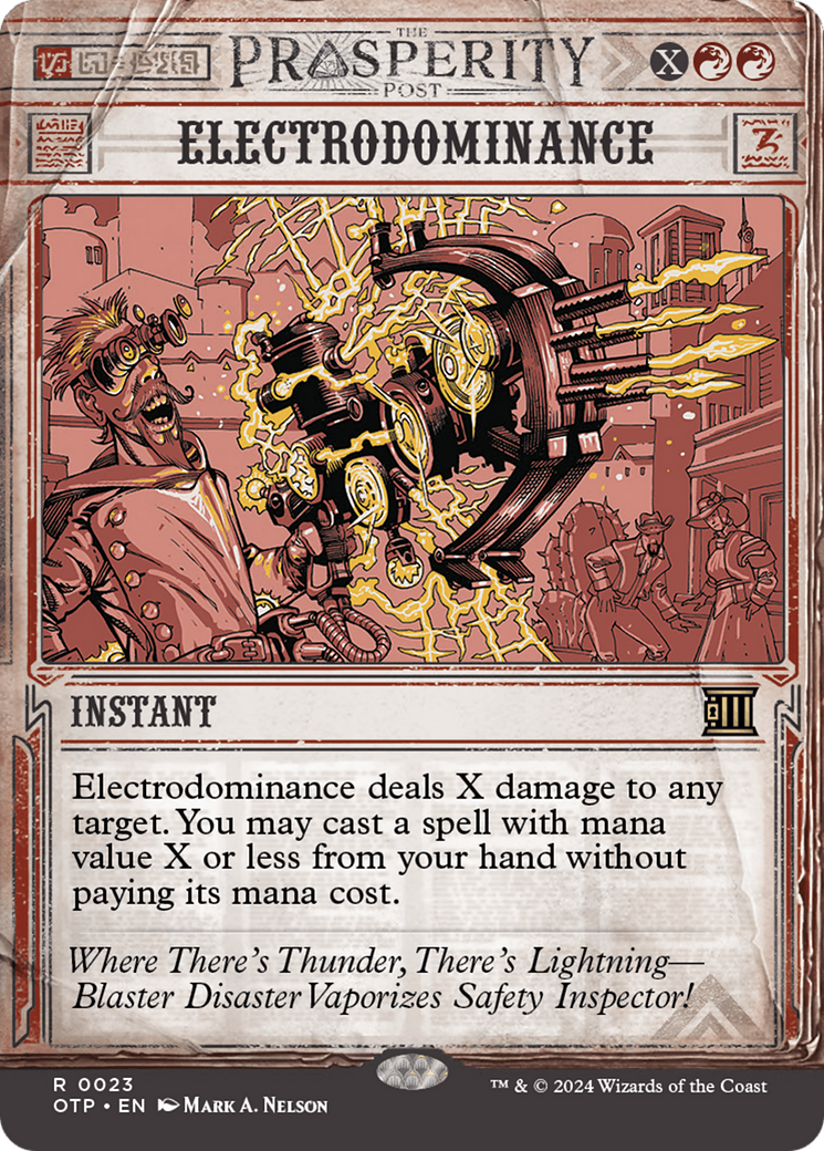 Electrodominance (OTP-023) [Breaking News] (Showcase) (Borderless) Foil MTG Single Wizards of the Coast