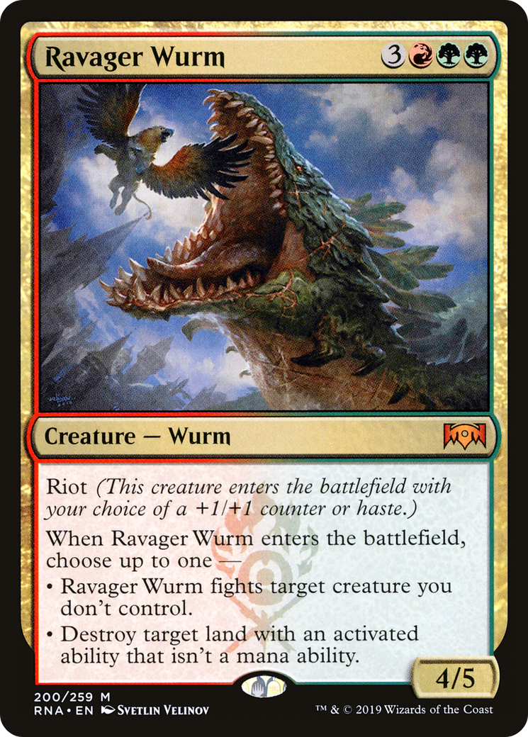 Ravager Wurm (RNA-200) [Ravnica Allegiance] MTG Single Wizards of the Coast