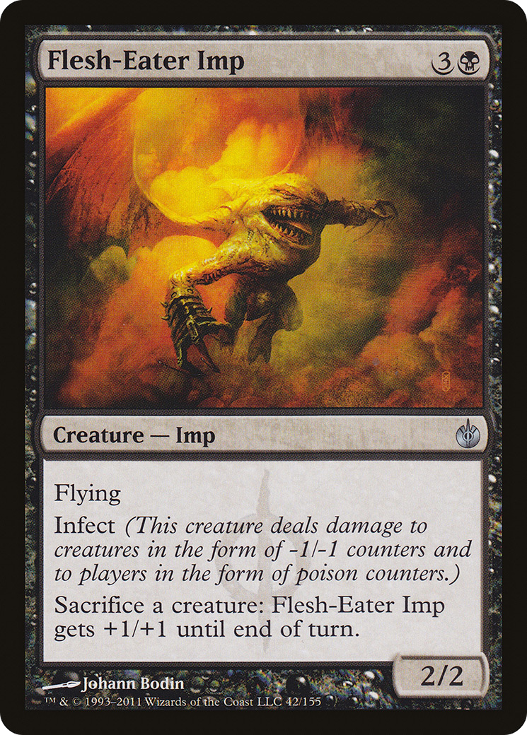 Flesh-Eater Imp (MBS-042) [Mirrodin Besieged] Foil MTG Single Wizards of the Coast
