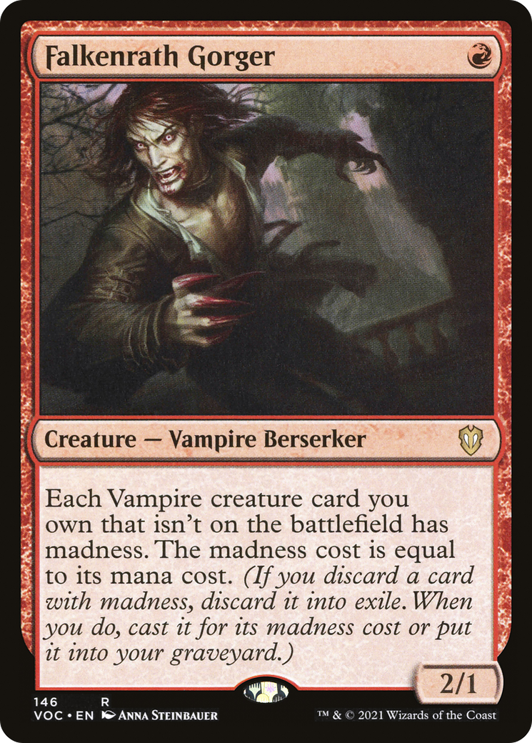 Falkenrath Gorger (VOC-146) [Crimson Vow Commander] MTG Single Wizards of the Coast
