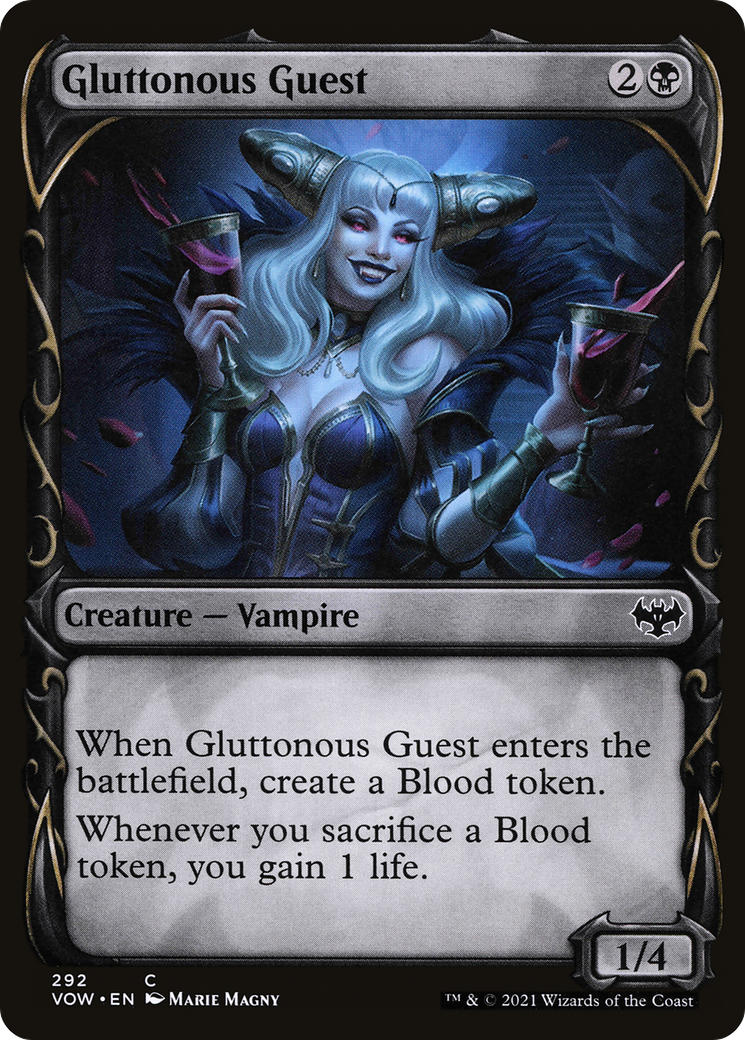 Gluttonous Guest (VOW-292) [Innistrad: Crimson Vow] (Showcase) Foil MTG Single Wizards of the Coast