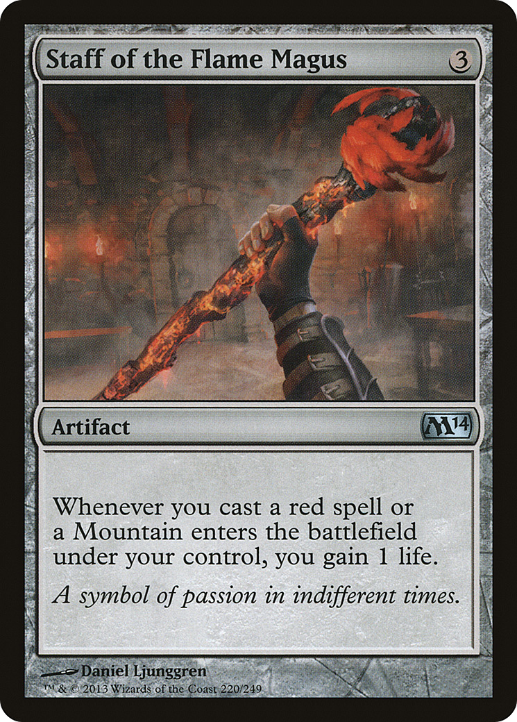Staff of the Flame Magus (M14-220) [Magic 2014] Foil MTG Single Wizards of the Coast