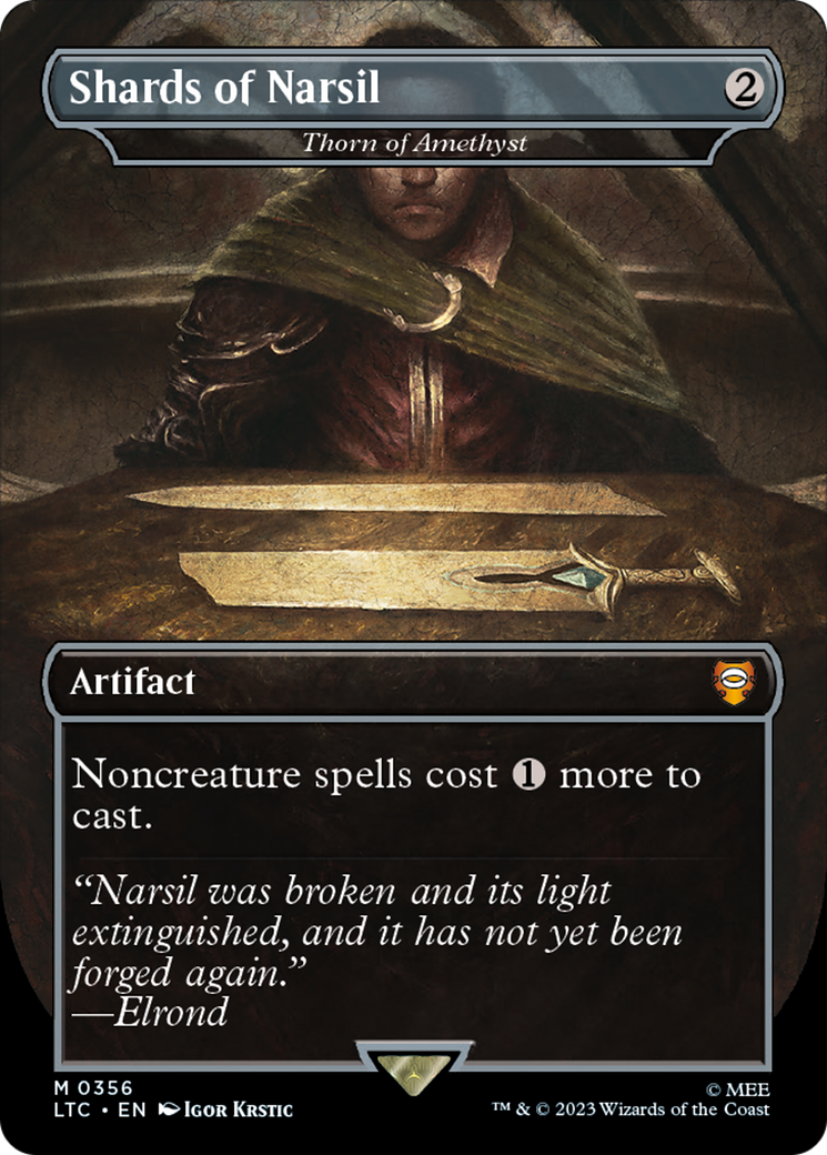 Shards of Narsil - Thorn of Amethyst (LTC-356) [Tales of Middle-earth Commander] (Borderless) MTG Single Wizards of the Coast
