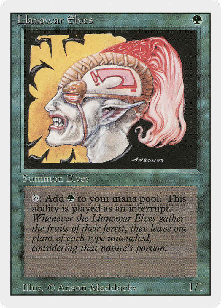 Llanowar Elves (3ED-211) [Revised Edition] MTG Single Wizards of the Coast