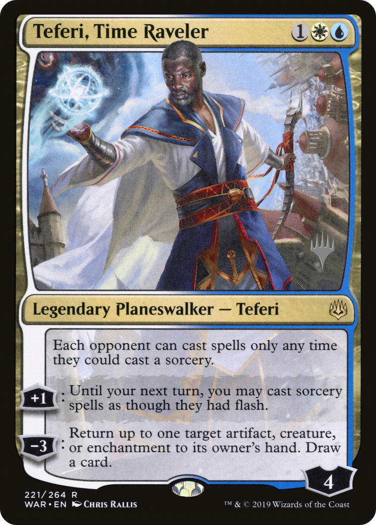 Teferi, Time Raveler (PPELD-221) [War of the Spark Promos] Foil MTG Single Wizards of the Coast