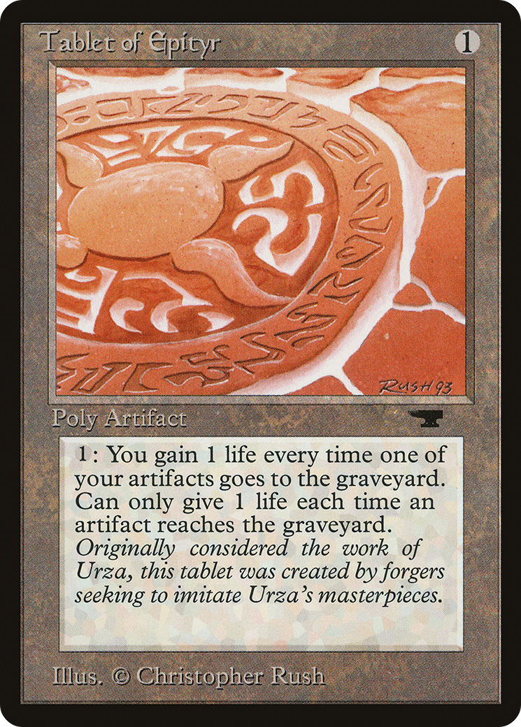 Tablet of Epityr (ATQ-067) [Oldschool] Antiquities MTG Single Wizards of the Coast
