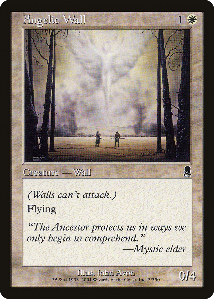 Angelic Wall (ODY-003) [Odyssey] Foil MTG Single Wizards of the Coast