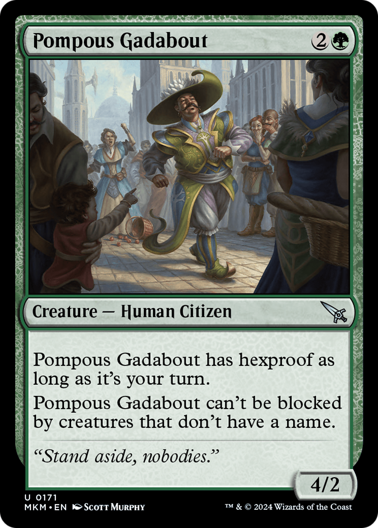 Pompous Gadabout (MKM-171) [Murders at Karlov Manor] MTG Single Murders at Karlov Manor