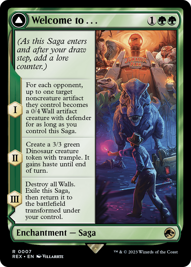 Welcome to . . . (REX-007) [Jurassic World Collection] (Borderless) Foil MTG Single Wizards of the Coast