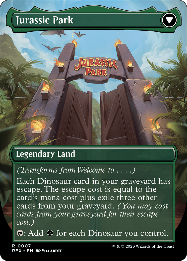 Welcome to . . . (REX-007) [Jurassic World Collection] (Borderless) Foil MTG Single Wizards of the Coast