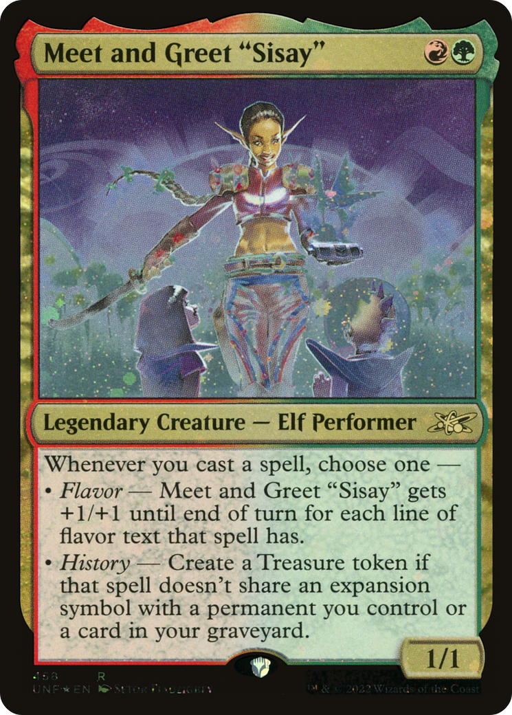 Meet and Greet "Sisay" (Galaxy Foil) (UNF-458) [Unfinity] Foil MTG Single Wizards of the Coast