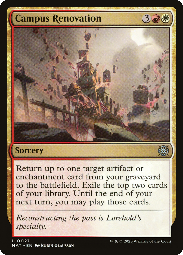 Campus Renovation (MAT-027) [March of the Machine: The Aftermath] Foil MTG Single Wizards of the Coast