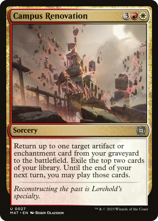 Campus Renovation (MAT-027) [March of the Machine: The Aftermath] MTG Single Wizards of the Coast
