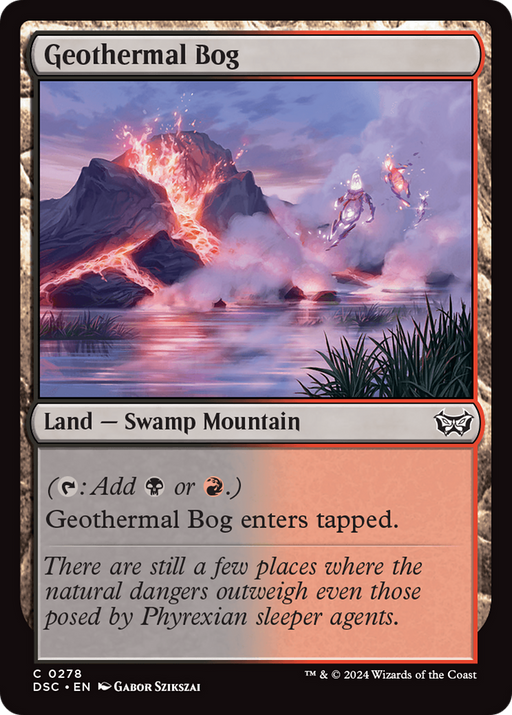 Geothermal Bog (DSC-278) [Duskmourn: House of Horror Commander] MTG Single Wizards of the Coast