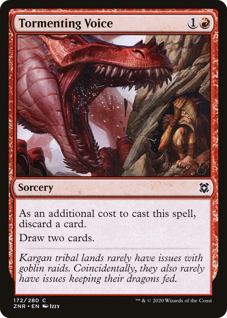Tormenting Voice (ZNR-172) [Zendikar Rising] Foil MTG Single Wizards of the Coast
