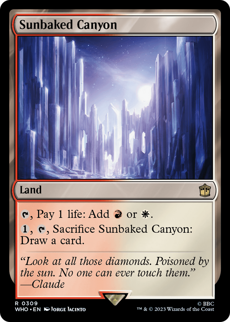 Sunbaked Canyon (WHO-309) [Doctor Who] MTG Single Wizards of the Coast